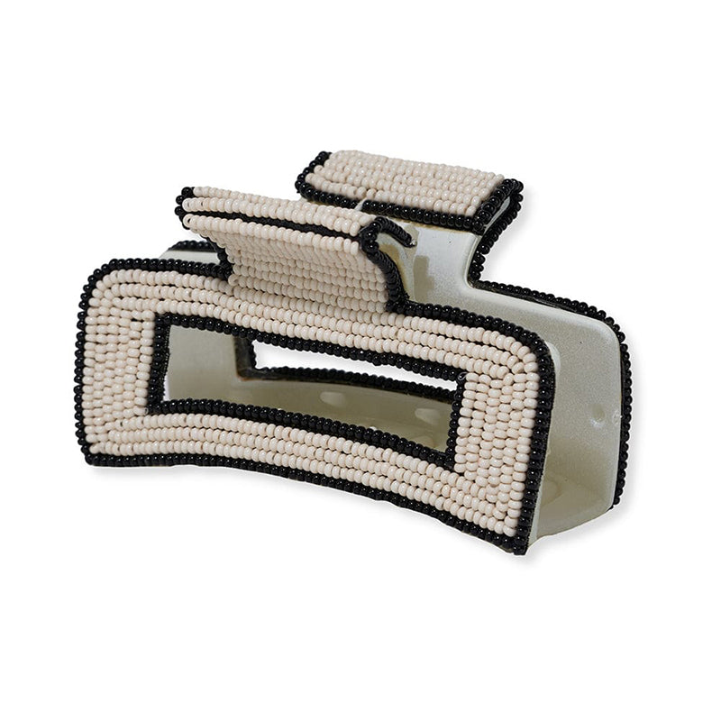 Ink and Alloy LOLA HAIR CLIP Ivory Piped Edges