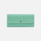 Hobo JILL LARGE TRIFOLD WALLET - SPRING 24 Seaglass Polished Leather