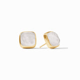 Julie Vos CATALINA STUD EARRINGS Iridescent Clear Crystal