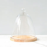 Europe 2 You GLASS DOME WITH WOOD BASE Tall