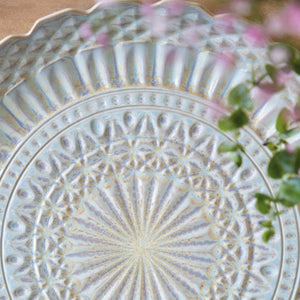 Casafina by Costa Nova CRISTAL ROUND PLATTER Mother of Pearl
