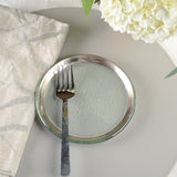 Annieglass ROMAN ANTIQUE APPETIZER PLATE Platinum 6