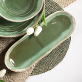 Etta B Pottery SMOOTH BREAD TRAY Matcha Leaf