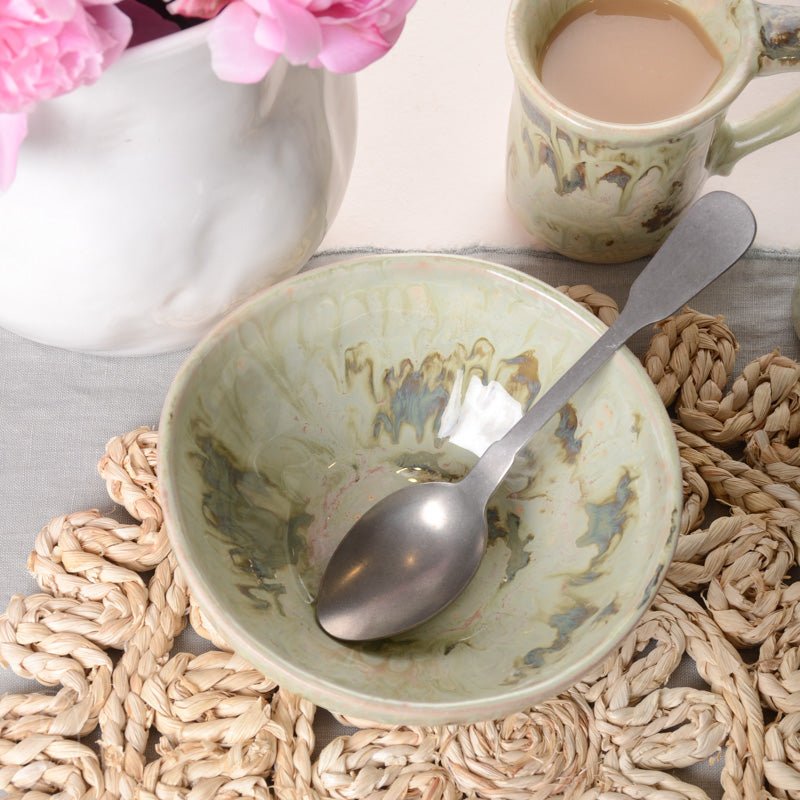 Good Earth Pottery SMALL NESTING BOWL Celery