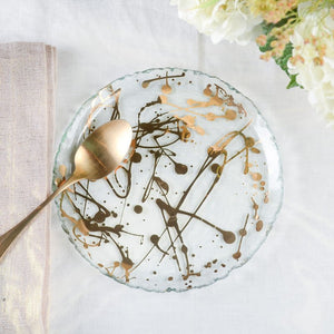 Annieglass JAXSON SMALL PLATE Gold 7.5