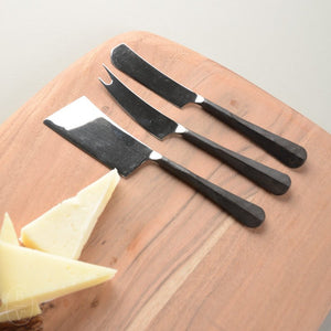 Simon Pearce WOODBURY CHEESE KNIFE SET Black