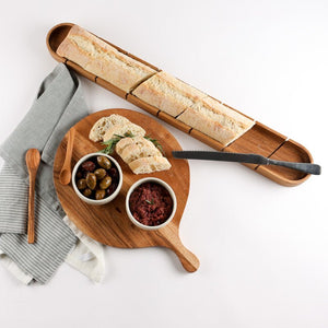 Casafina by Costa Nova OAK WOOD BAGUETTE BOARD WITH KNIFE