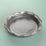 Etta B Pottery PIE/QUICHE DISH Gray