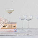 Creative Co-op STEMMED CHAMPAGNE COUPE GLASS Clear
