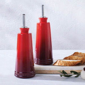 Le Creuset SIGNATURE OIL AND VINEGAR SET Cerise