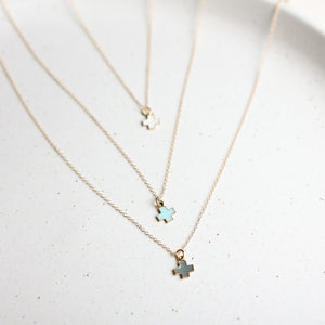 eNewton Design SIGNATURE CROSS GOLD CHARM NECKLACE