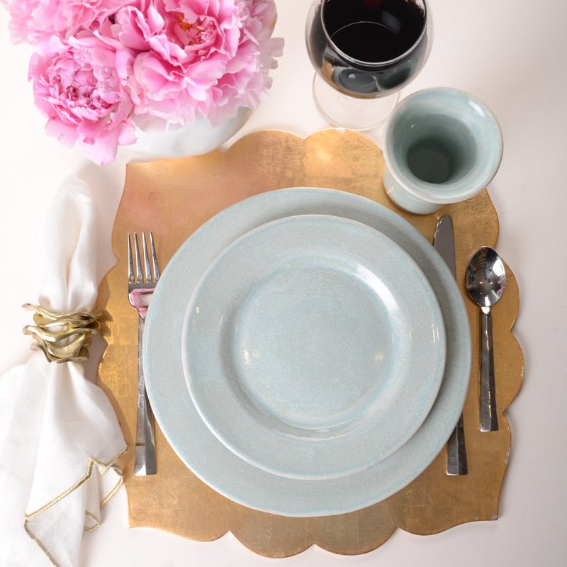 Good Earth Pottery LUNCHEON PLATE Aqua