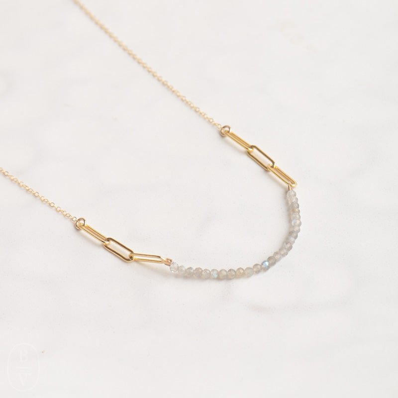 Ellen Hays Jewelry SHORT GRAY STONE N2069 NECKLACE