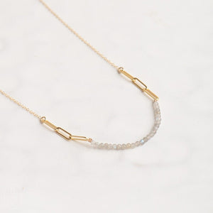 Ellen Hays Jewelry SHORT GRAY STONE N2069 NECKLACE