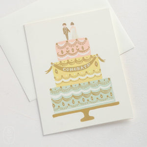 Rifle Paper Co CONGRATS WEDDING CAKE CARD