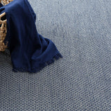 Dash and Albert HONEYCOMB WOVEN WOOL RUG Indigo_Grey