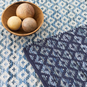 Dash and Albert DENIM RAG DIAMOND WOVEN COTTON RUG