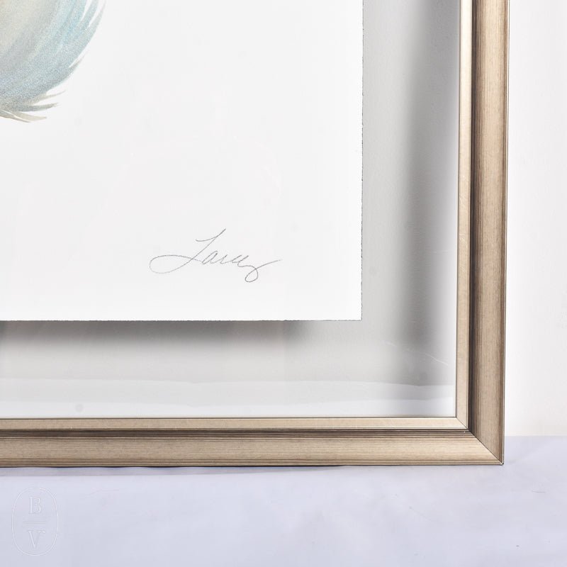 By Lacey MEDIUM FLOATED FRAMED FEATHER PAINTING - SERIES 11 NO 1