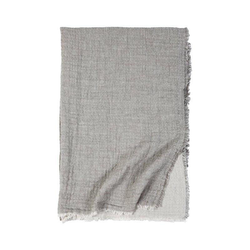 Pom Pom At Home HERMOSA OVERSIZED THROW BLANKET Light Grey_Cream 60x90