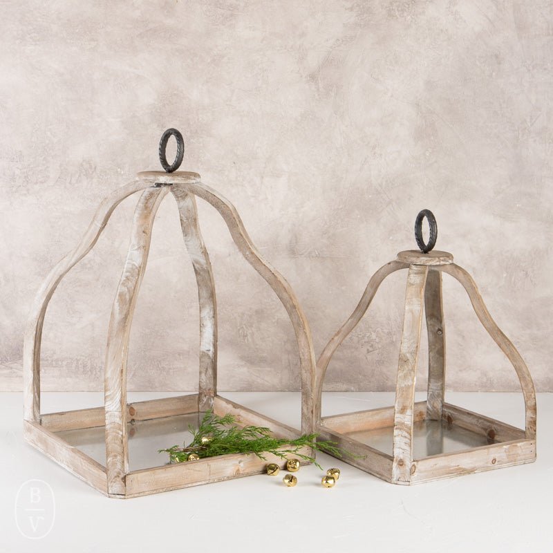 Creative Co-op WOOD METAL DECORATIVE TRAY