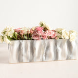 Alex Marshall Studios RECTANGLE RIPPLE VASE Grey_White Stripe Short