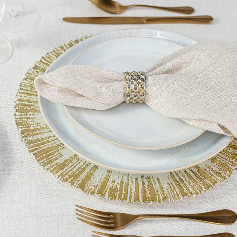 Casafina by Costa Nova GIANNA SUNBURST GLASS CHARGER PLATE