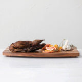 Creative Co-op SUAR FOOTED WOOD CHEESE CUTTING BOARD 24