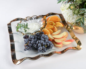 Annieglass RUFFLE SQUARE SERVER