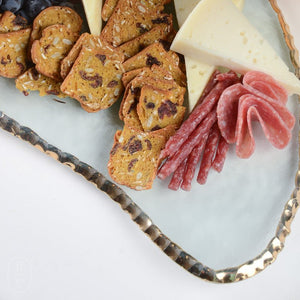 Annieglass EDGEY CHEESE BOARD Gold 15.75 x 9