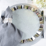 Annieglass RUFFLE BUFFET PLATE Platinum 13
