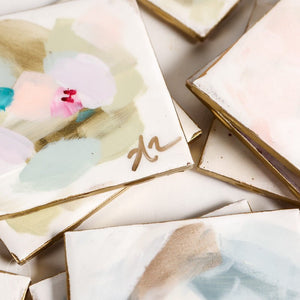 Haley Farris Fine Art ABSTRACT COASTER SET