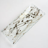 Annieglass JAXSON APPETIZER TRAY Gold 13.25 x 5.75