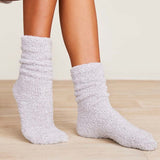 Barefoot Dreams COZYCHIC WOMENS HEATHERED SOCKS Oyster_White One Size