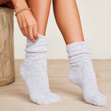 Barefoot Dreams COZYCHIC WOMENS HEATHERED SOCKS Blue Water_White One Size