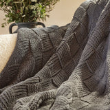 Barefoot Dreams COZYCHIC DIAMOND WEAVE BLANKET Carbon