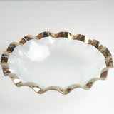 Annieglass RUFFLE LARGE SALAD BOWL Gold 15