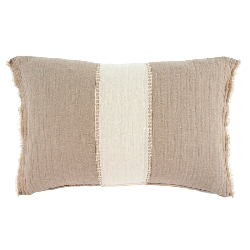 Indaba Trading KANTHA PATCH PILLOW Beige 16x24