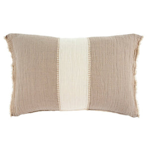 Indaba Trading KANTHA PATCH PILLOW Beige 16x24