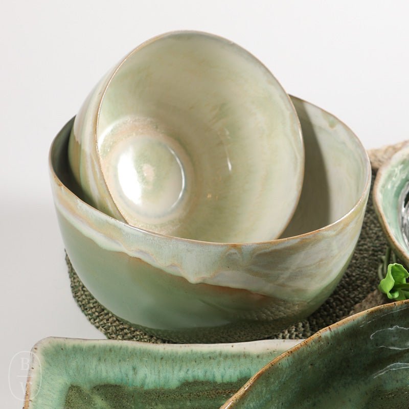 Etta B Pottery MIXING BOWL Matcha Leaf