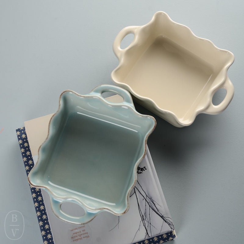 Casafina by Costa Nova RUFFLED SQUARE BAKER