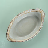 Etta B Pottery OVAL DISH WITH DRAPING HANDLES