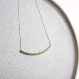 eNewton Design BLISS BAR NECKLACE Gold 16" Textured