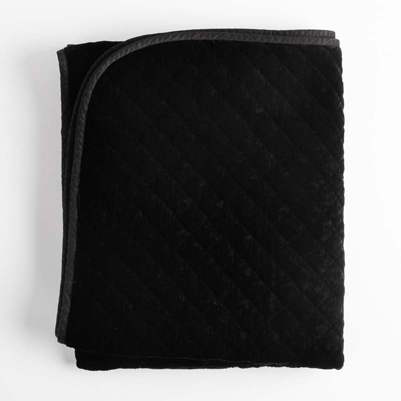 Bella Notte Linens SILK VELVET QUILTED BLANKET Corvino Throw_47x72