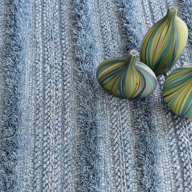 Dash and Albert ZHARA STRIPE INDOOR/OUTDOOR RUG Denim