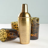 Blue Pheasant AMHERST COCKTAIL SHAKER Antique Brass_Hammered Stainless Steel