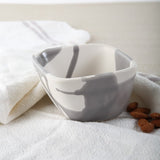 Alex Marshall Studios SQUARE BOWL Grey Abstract Stripe 4