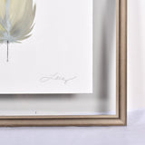 By Lacey MEDIUM FLOATED FRAMED FEATHER PAINTING - SERIES 11 NO 6