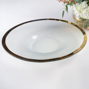Annieglass ROMAN ANTIQUE CELEBRATION BOWL Gold 17