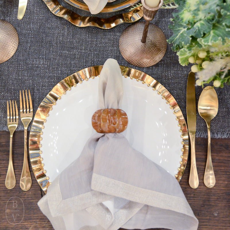 Casafina by Costa Nova PEARL DINNER PLATE White_Gold