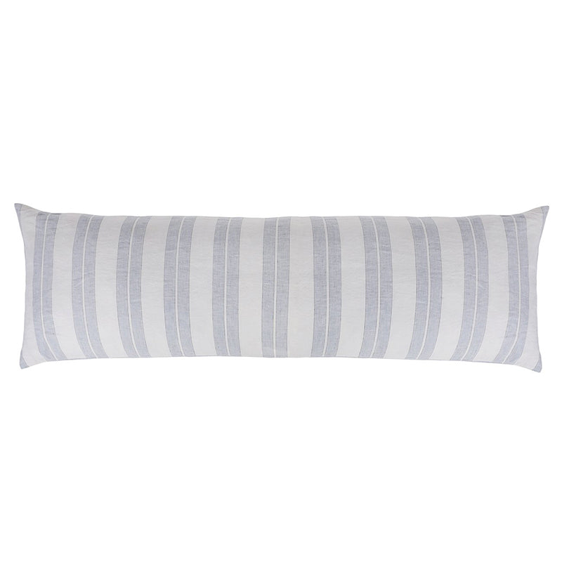 Pom Pom At Home CARTER FILLED BODY PILLOW Ivory_Denim 18x60